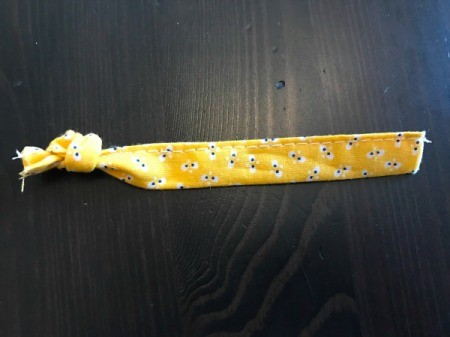 Fabric Chicken Doorstop - tie knot at one end of each leg