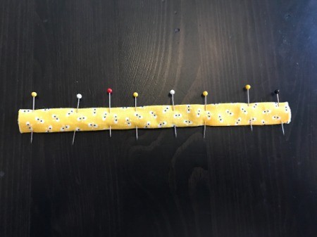 Fabric Chicken Doorstop - pin legs along long side