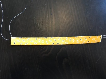 Fabric Chicken Doorstop - stitch leg close to edge