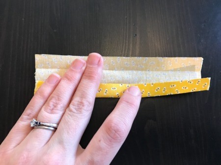 Fabric Chicken Doorstop - sides folded