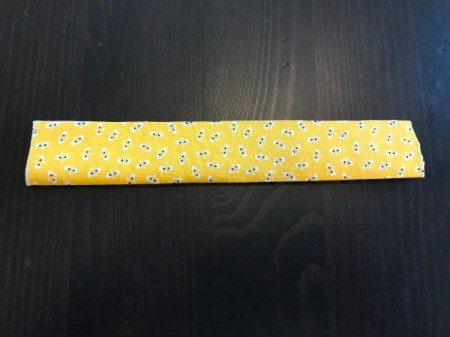 Fabric Chicken Doorstop - fold in half lengthwise and finger press