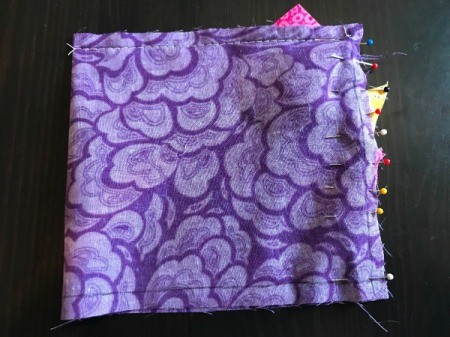 Fabric Chicken Doorstop - pin front seam