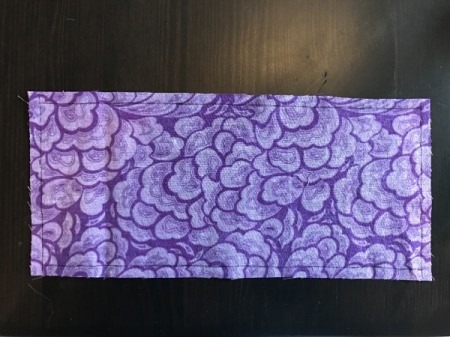 Fabric Chicken Doorstop - fabric body piece with seam marked