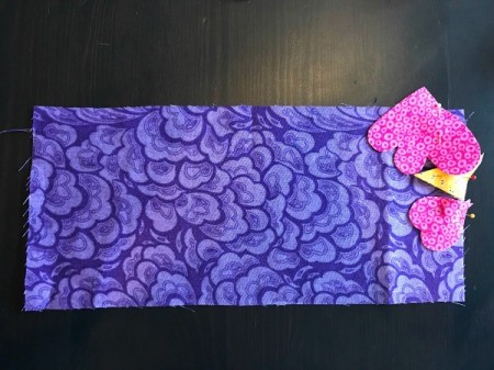 Fabric Chicken Doorstop - arrange beak, waddle, and comb as shown in photo and pin in place