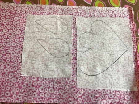 Fabric Chicken Doorstop - repeat step 2 for waddle and comb