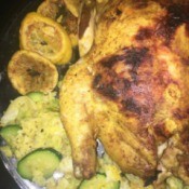 Moroccan Chicken served on platter