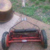 Age of Craftsman Reel Mower - red push reel mower