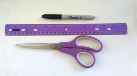 Scissors and Ruler in One - Sharpie, ruler, and a pair of scissors