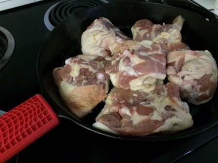 Balsamic Chicken in pan on stove