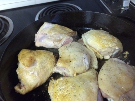 Balsamic Chicken in pan on stove