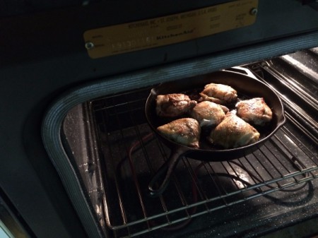 Balsamic Chicken uncovered in oven