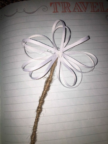 Ribbon Flowers - add loops glueing as you go