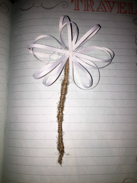 Ribbon Flowers - trim if too long with wire cutters