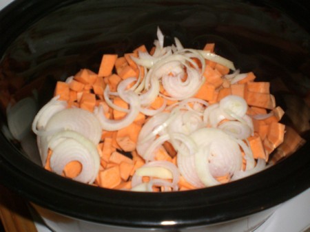 Chicken Sausage, Apple and Sweet Potato Pot | ThriftyFun