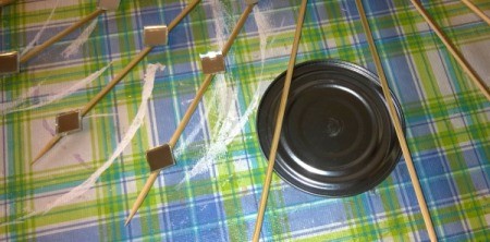 Mirror Mirror on the Wall - can lid under skewers for support