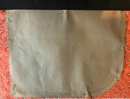 Clothespin Apron - paper pinned in place