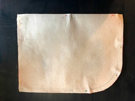 Clothespin Apron - pattern with fabric cut out