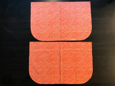 Clothespin Apron - opened two pieces of fabric for apron