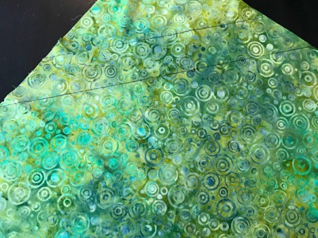 Clothespin Apron - lines drawn for bias binding