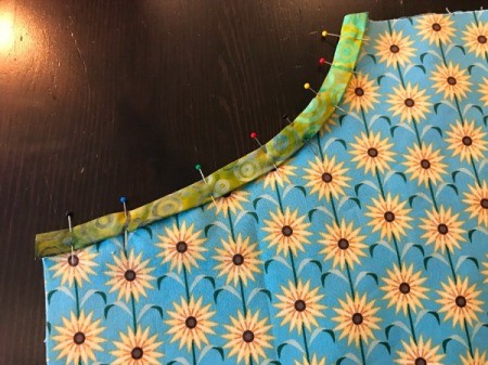 Clothespin Apron - inside edge of pocket