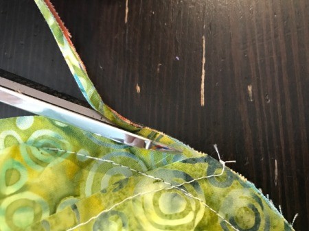 Clothespin Apron - trim excess seam allowance