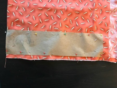 Clothespin Apron - pin waistband pattern on the fold and cut out