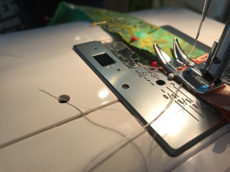 Clothespin Apron - stitch ties, stopping short of the waistband