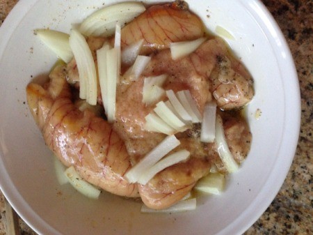 fish eggs and onions