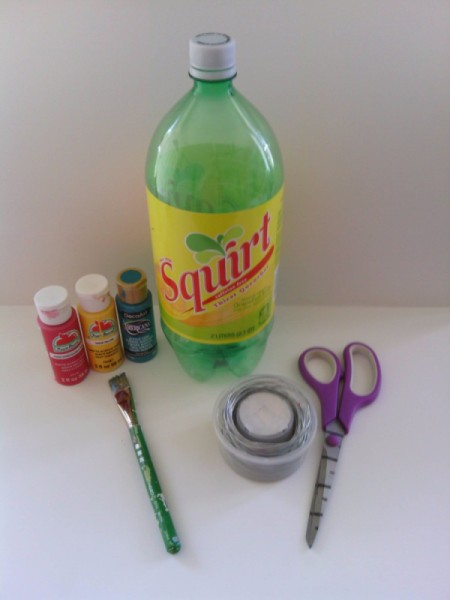 Soda Bottle Bird Feeder - supplies