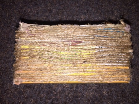 Fabric Covered Recycled Box - continue wrapping to the top