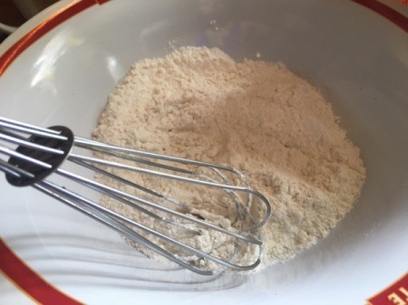 whisking dry ingredients