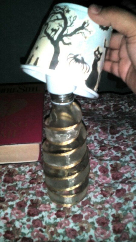 Recycled Noodle Cup Lamp - invert cup over candle