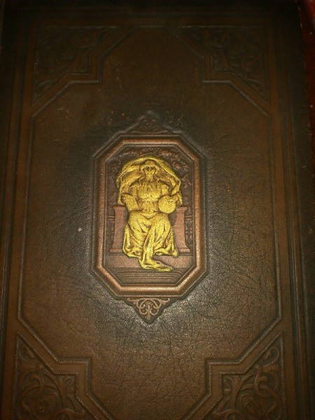 Value of 1924 World B ook Encyclopedia - embossed brown leather cover