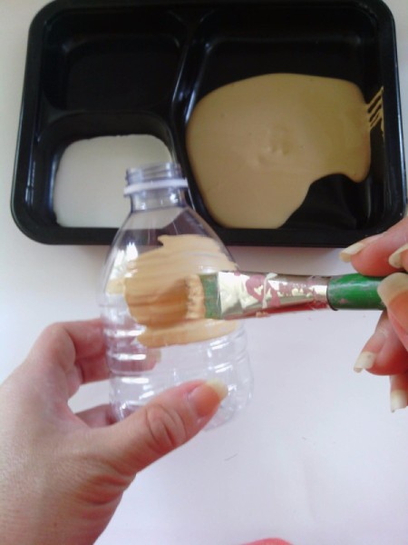 Sumo Wrestler Salt and Pepper Shakers - painting bottle tan