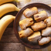 A plate of banana fritters.
