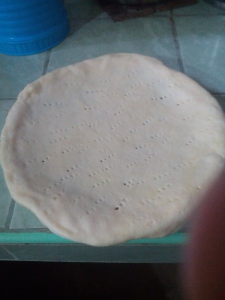 Homemade Buko Pie covered with top crust