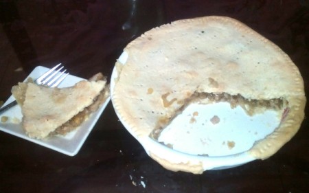 Cut piece of Homemade Buko Pie