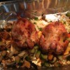Oven Baked Stuffed Game Hen in pan