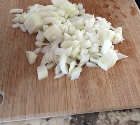 diced onions
