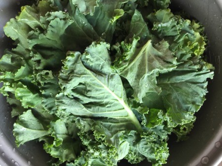 washed kale