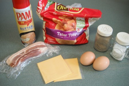 Tator Tot Breakfast Sandwich ingredients