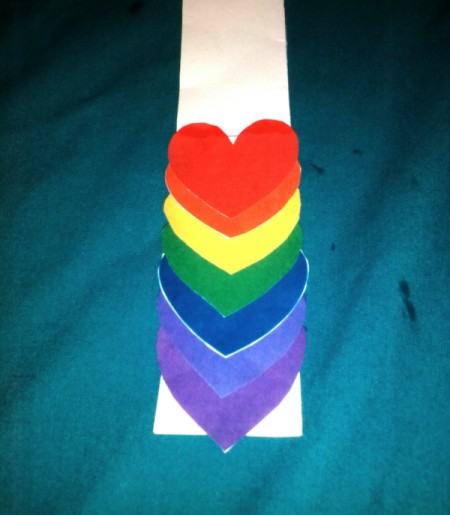 Mother's Day Surprise Greeting Card - glue hearts in every other fold