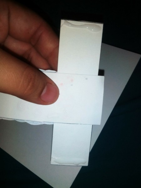 Mother's Day Surprise Greeting Card - add glue to the ends of the smaller strip