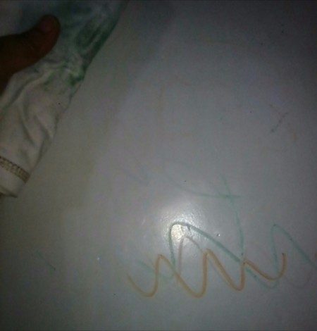 Removing Crayon Drawings from Your Wall - clean space