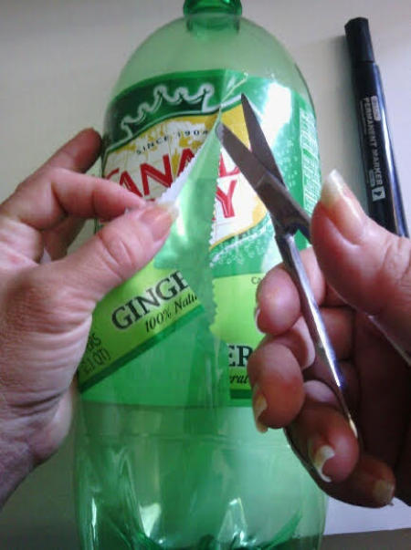Recycled Soda Bottle Cup - remove label