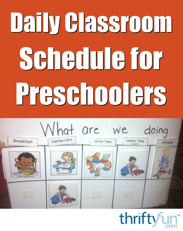 daily schedule for preschool classroom with pictures