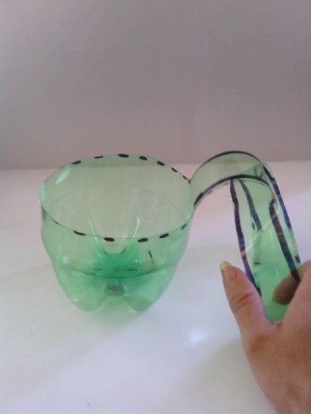 Recycled Soda Bottle Cup - pull down