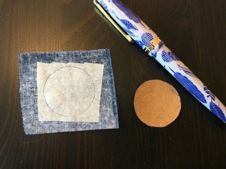 Book Pocket Pillow - Adhere pieces of fusible webbing to the wrong sides of the fabrics you have chosen, following package instructions - Trace the templates onto the paper backing