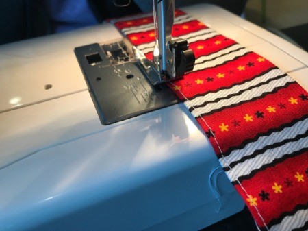 Book Pocket Pillow - Top stitch around all 4 sides, close to the edge.