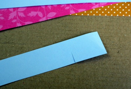 Fluttering Fish - cut a slit at the bottom to about half way through and about one inch from the end